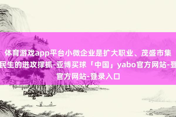 体育游戏app平台小微企业是扩大职业、茂盛市集、改善民生的进攻撑抓-亚博买球「中国」yabo官方网站-登录入口